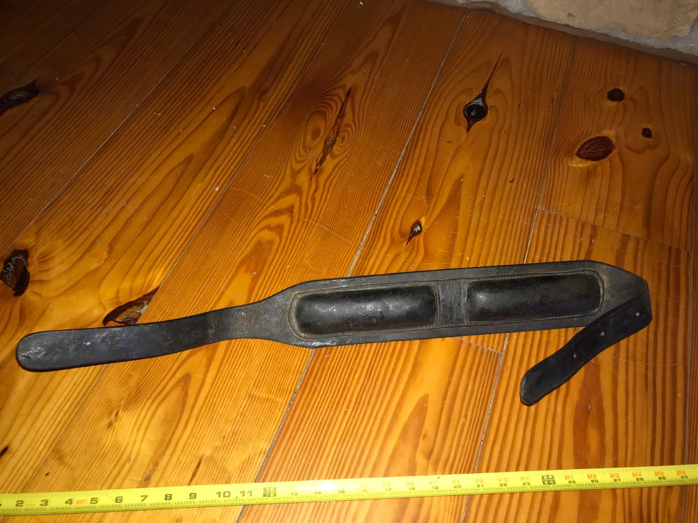 Old Black Leather Breast Collar(?) Strap Strecker Bros., Co.