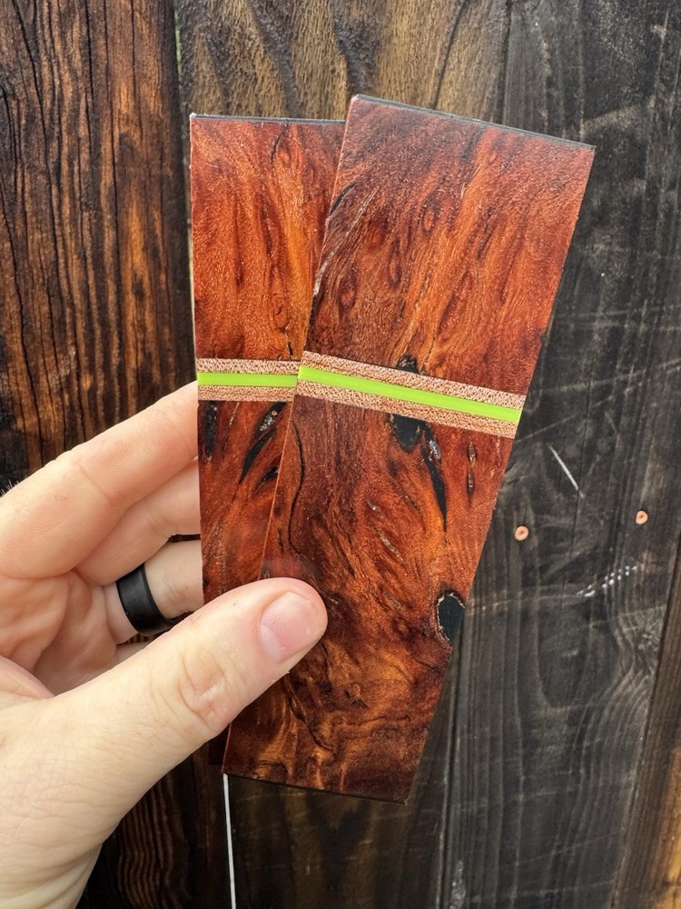 Stabilized Segmented Black Willow Hybrid Resin - Knife Scales