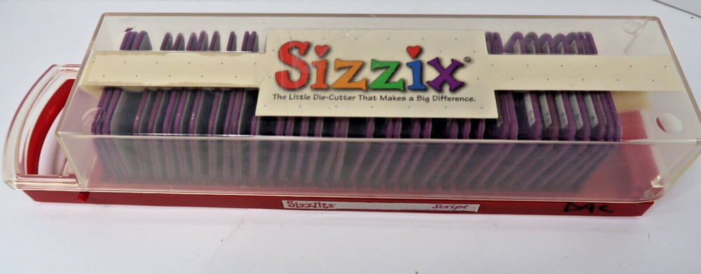 SIZZIX SIZZLET SCRIPT ALPHA DIES AND CASE