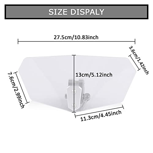 Universal Motorcycle Windshield Extension Adjustable Spoiler Windscreen