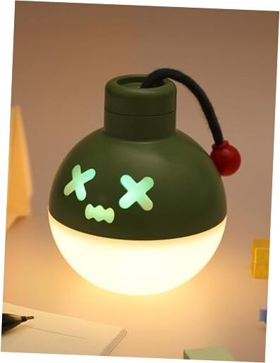 Pull-String Cute Night Light, 7 Color Changing, 30-Min Auto Off, USB-C Green