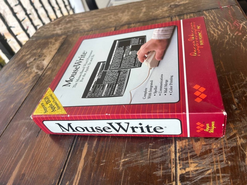 MouseWrite Word Processor Apple II/IIC Box Manuals Disks Roger Wagner