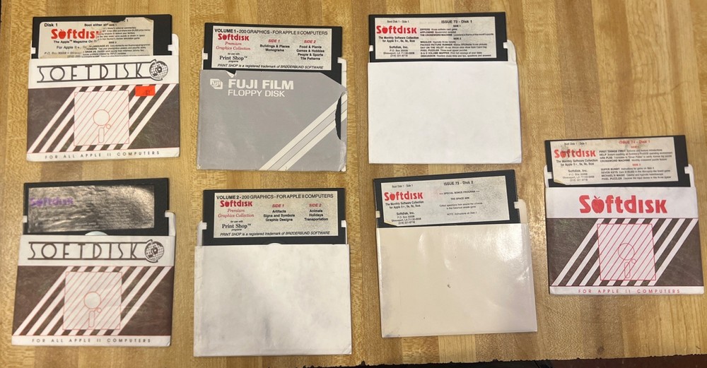 Softdisk Monthly Software Collection For Apple II Issues 92 And 64 4 Disks