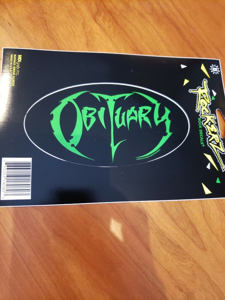 Obituary Band Sticker Decal Blue Grape NOS