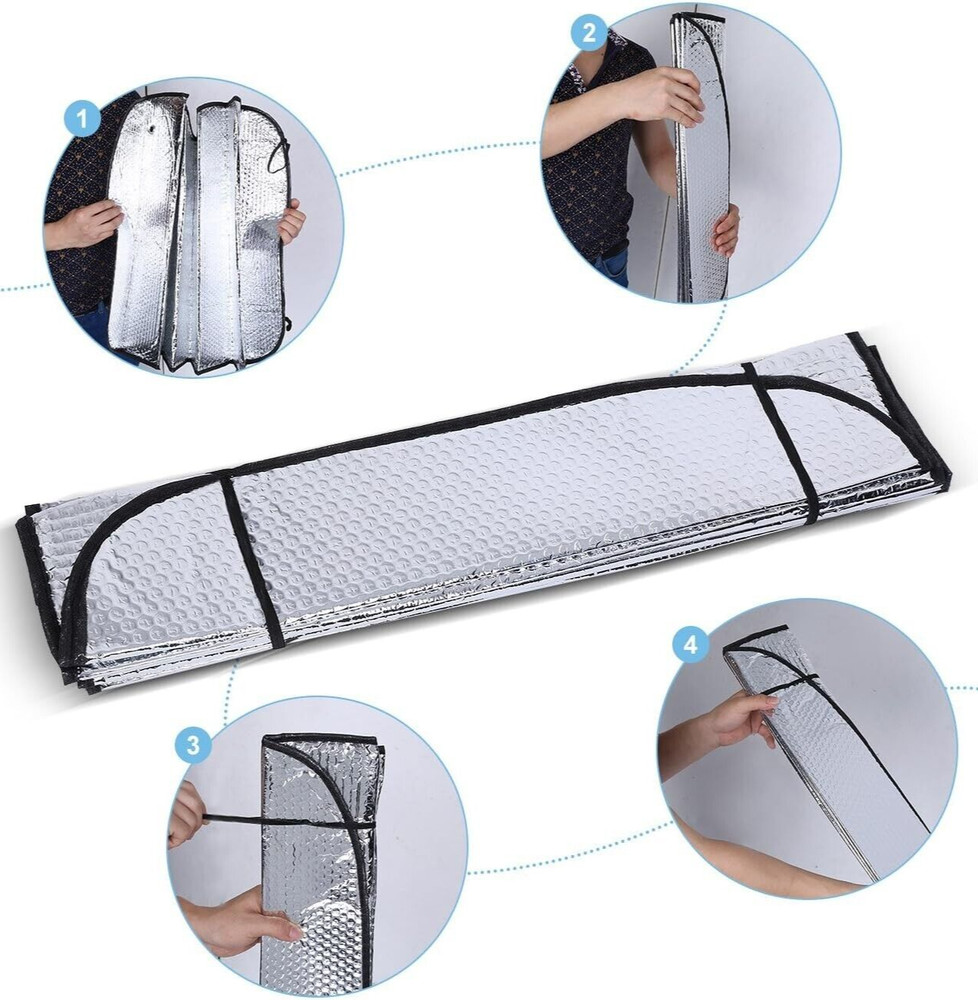 Reflective Car Windshield Sunshade – Foldable & Heat-Blocking