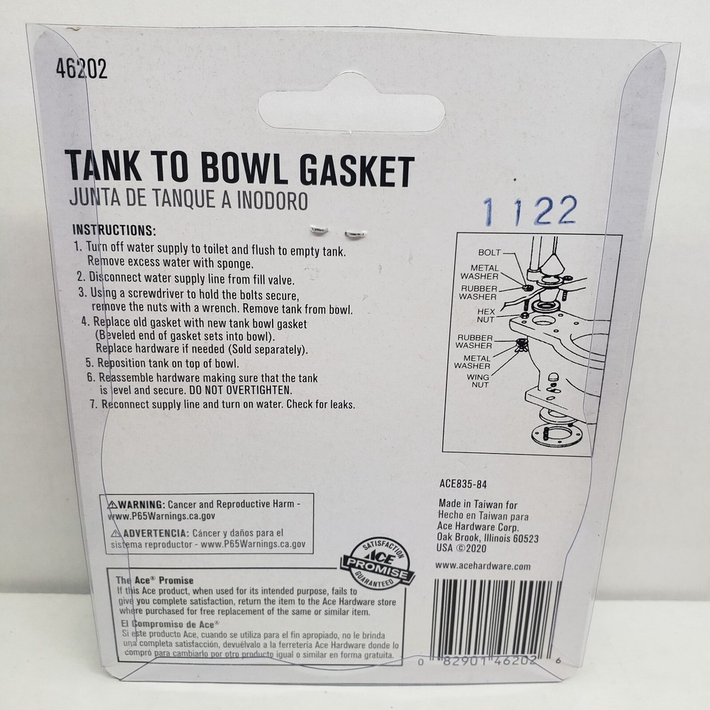 ACE Tank To Bowl Gasket #46202