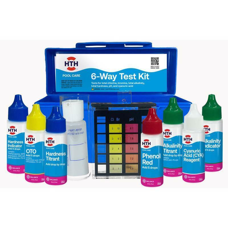 HTH Pool Care Liquid 6-Way Test Kit 6 ct 1278