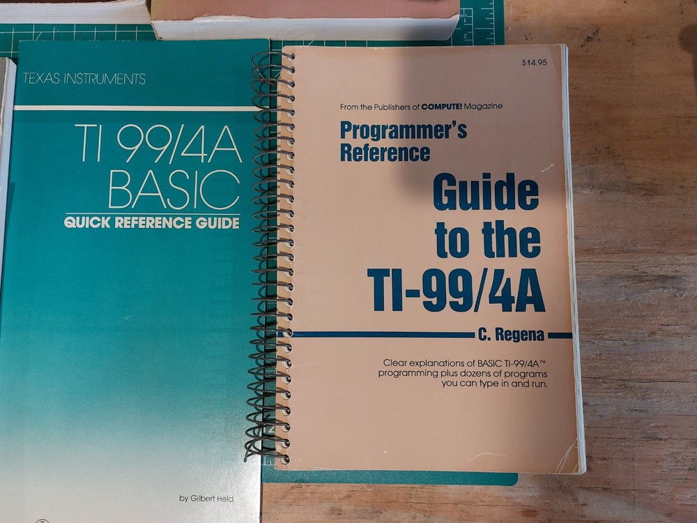 TI-99/4A Vintage Book Lot Basic Programs TI Bitmac ESC Time Lost 101 Tips Game