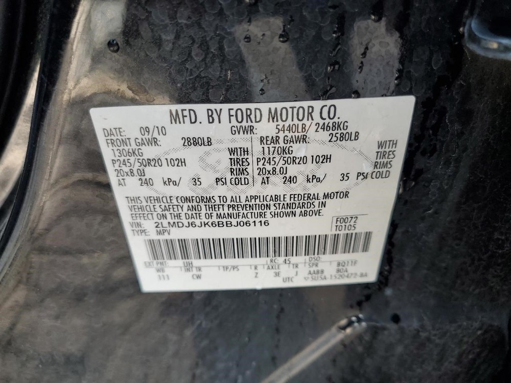 Engine ECM Electronic Control Module ID BT4A-AFD Fits 11 EDGE 1267087