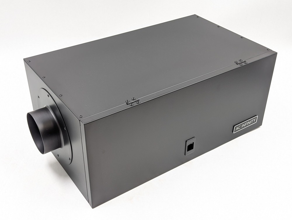 AC Infinity Inline Filter Box 4" w/ High Efficacy Filter (AC-AFB4) Black