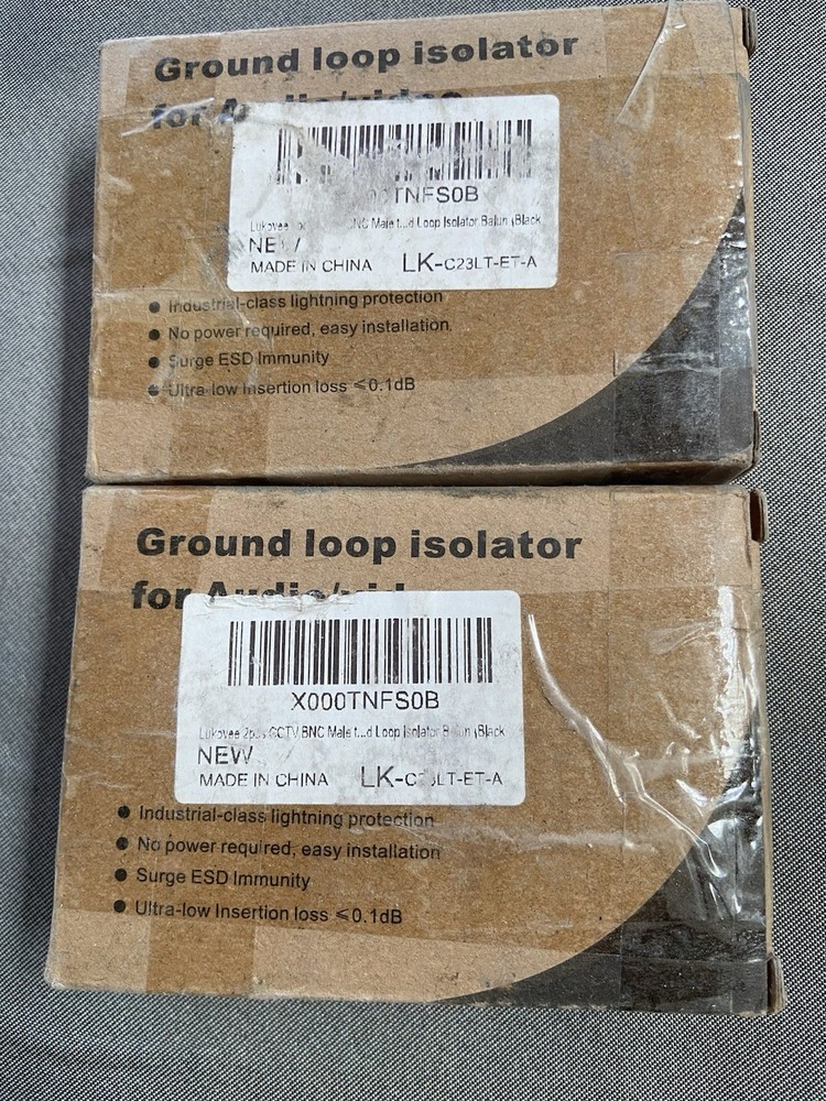Lukwave LK-C23LT-ET-A Ground Loop Isolator for Audio, Model & MPN LK-C23LT-ET-A