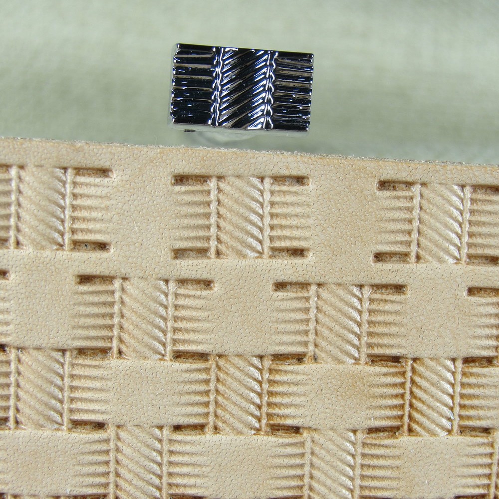Leather Stamping Tool - #X510S Rope Basket Weave Stamp