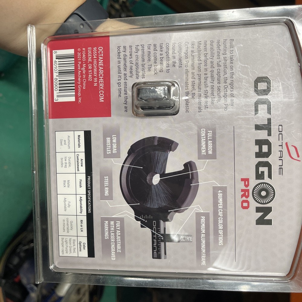 OCTANE Octagon Pro Adjustable Brush Arrow Rest with Additional Bumpers - Models