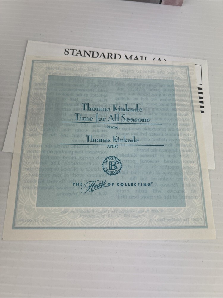 Thomas Kinkade Stained Glass Clock Collection Glass Panel - Spring