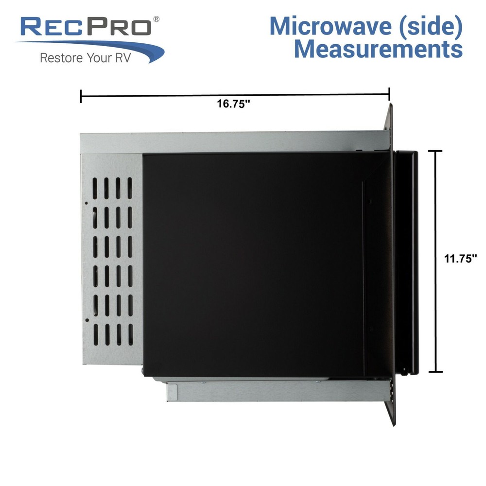 RecPro RV Convection Microwave Black 1.1 Cu. Ft 120V Microwave Appliances