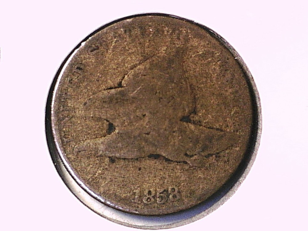 1858 Flying Eagle Cent Genuine Raw Ungraded 01109