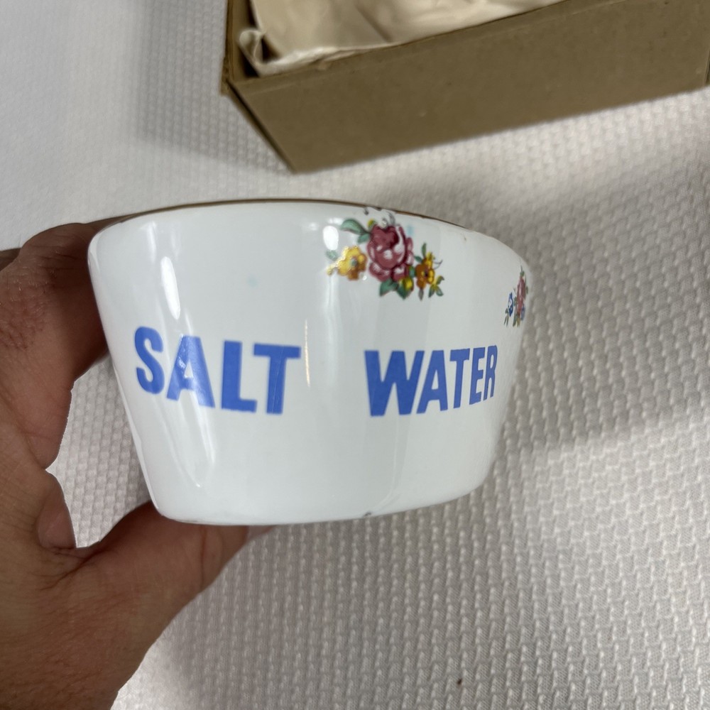 NIB 4" Ceramic Salt Water Dish Made In Isreal