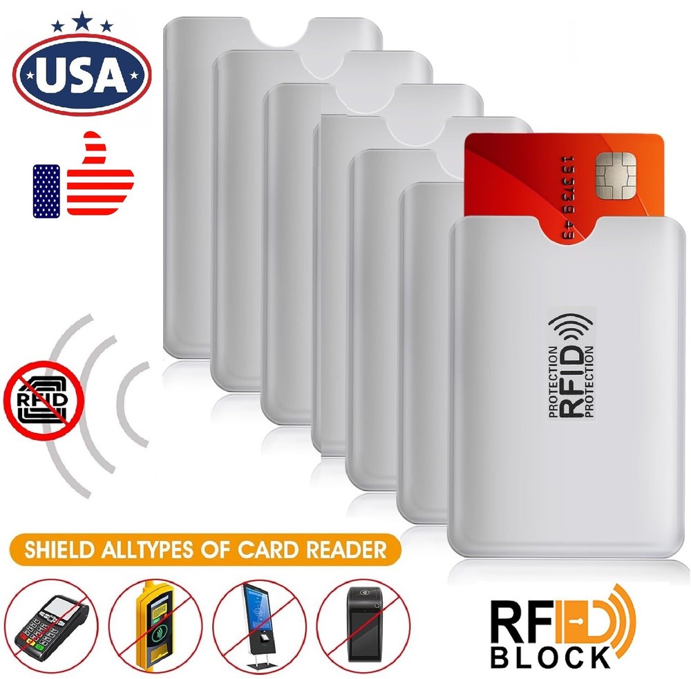 30× RFID Blocking Sleeve Credit Card Protector Holders Identity Theft Protection