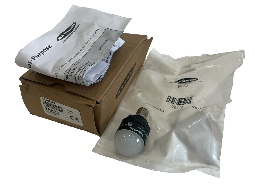 NEW BANNER ENGINEERING K30LGRXPQ INDICATOR LIGHT 78800
