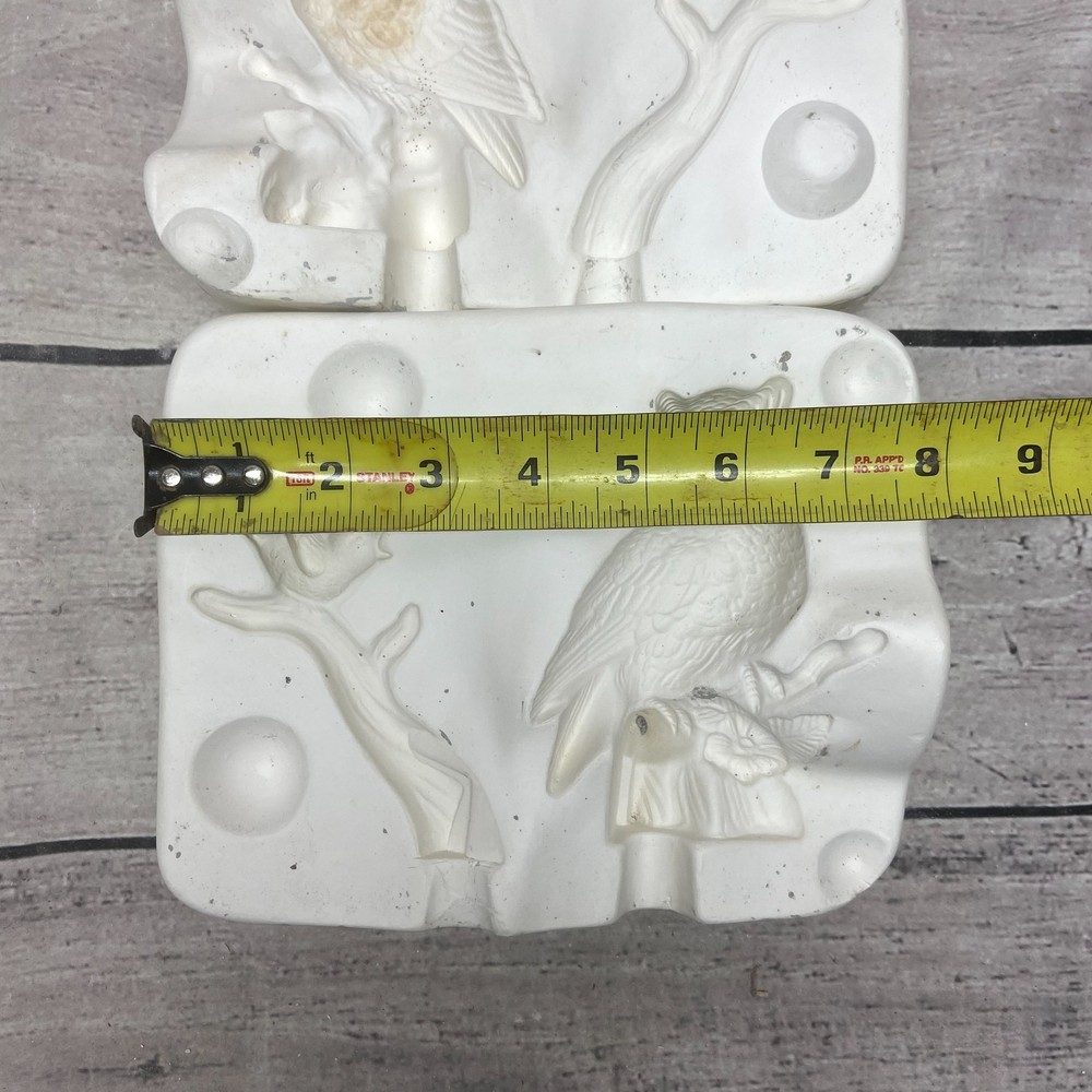 Longview Ceramic Casting Mold Owl & Sparrow On Branch #M.G. 16