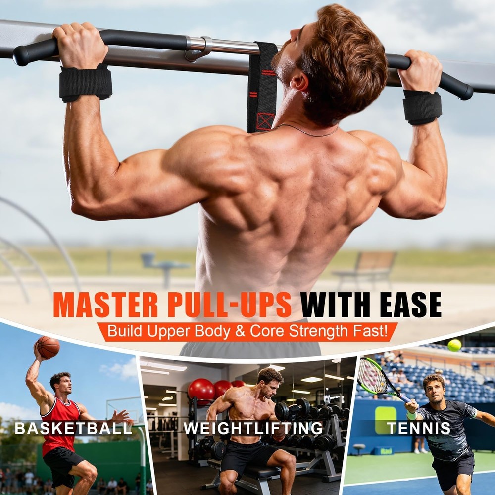 Upgraded Pull Up Assistance Bands, Heavy Duty Resistance Bands with Handles, Exe