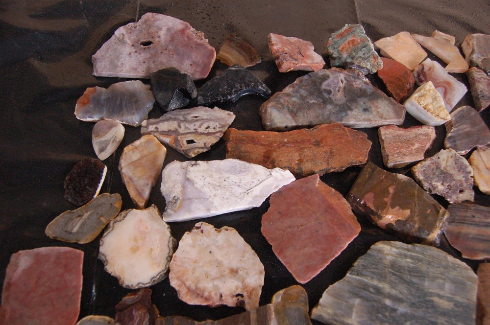 Miscellaneous Jasper, Agate, Calcite Onyx Slabs End Cuts Ect.