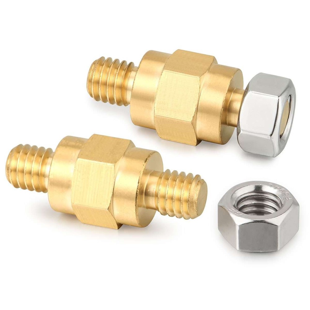 2pcs Side Post Battery Terminal 3/8"-16 Bolts Adapter Stud Extender Screws US