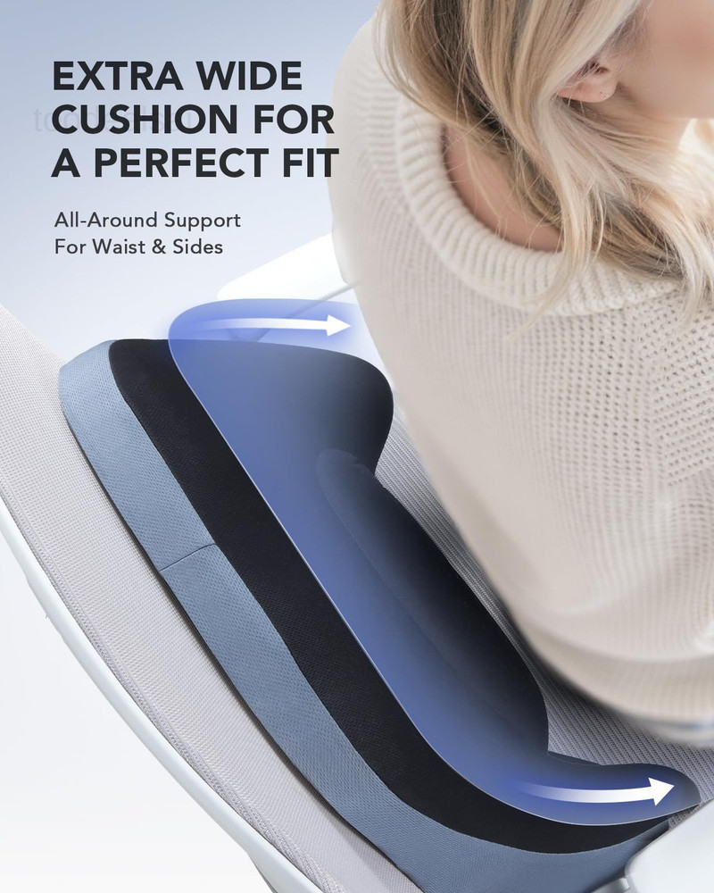 Lumbar Support Pillow for Office Chair, Car Back Pillow, Black