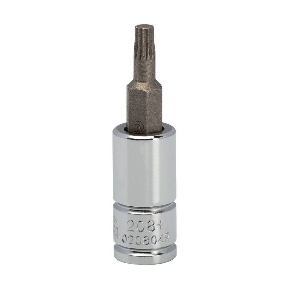 Genius Tools 1/4" Dr. M4 Triple Square Bit Socket, 45mmL - 208+8104