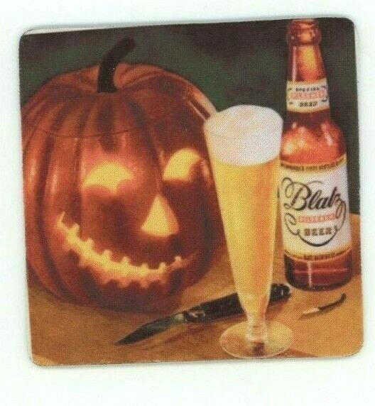Blatz Beer Halloween COASTER  -