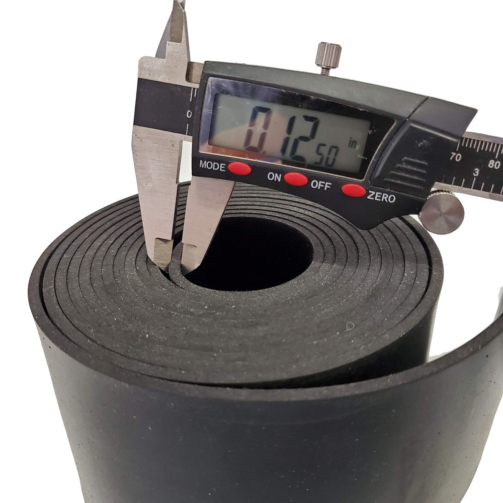 Neoprene Rubber Solid Sheet 3/16" Thick x 12" wide x 12" long 60A Duro, Black