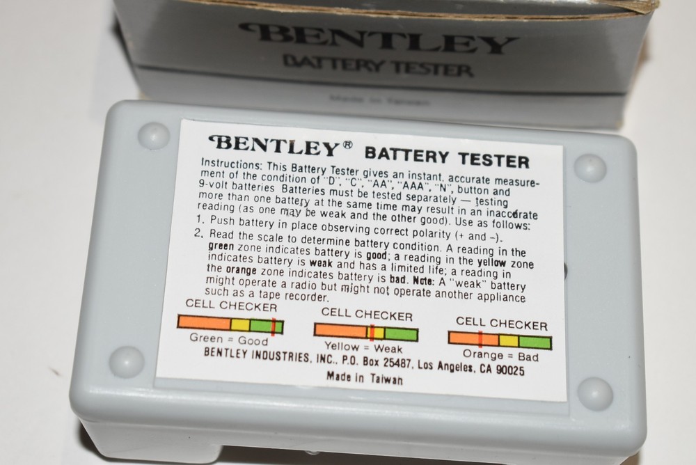 Vintage Bentley Battery Tester with Box
