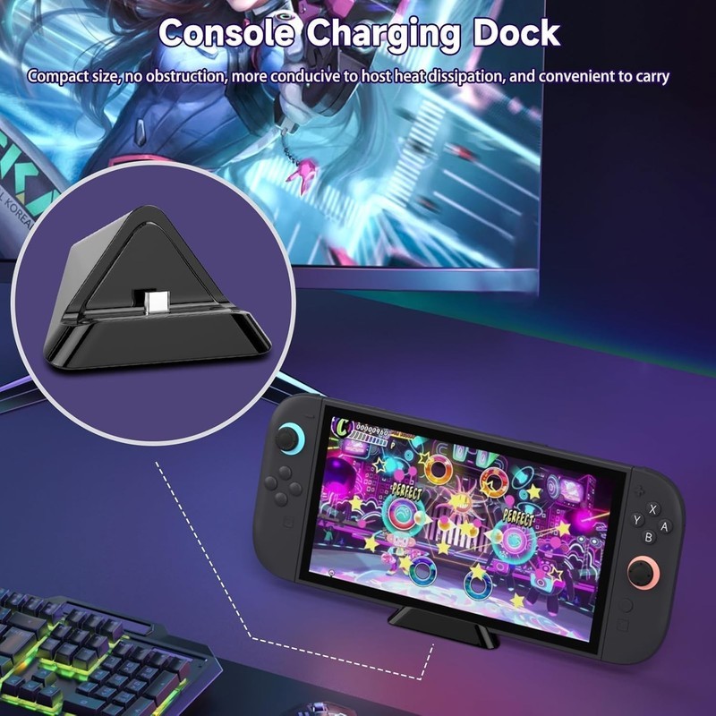 Switch 2 Accessories Bundle, 14-in-1, Case, Charging Dock, Grips & More