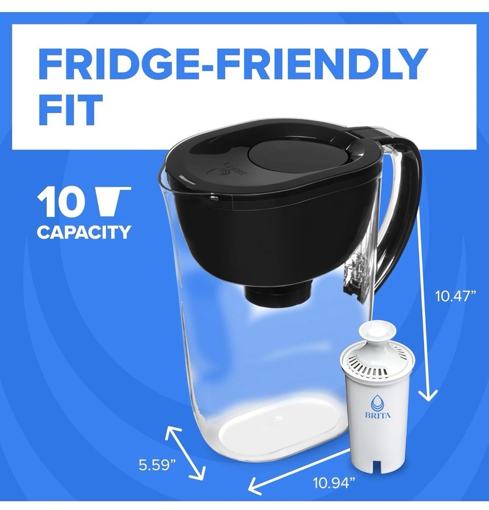 Brita Large Water Filter Pitcher for Tap and Drinking Water with SmartLight