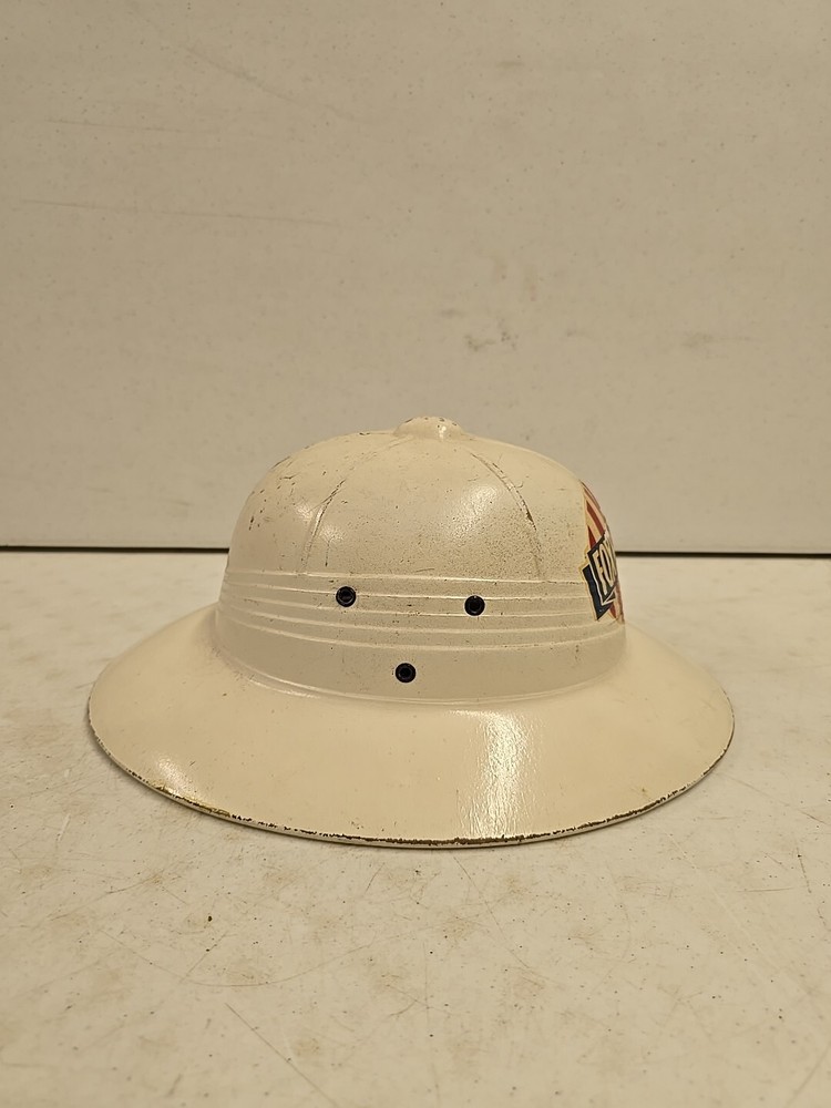 Vintage Foxbilt Feeds Advertising Pith Helmet Hard Hat