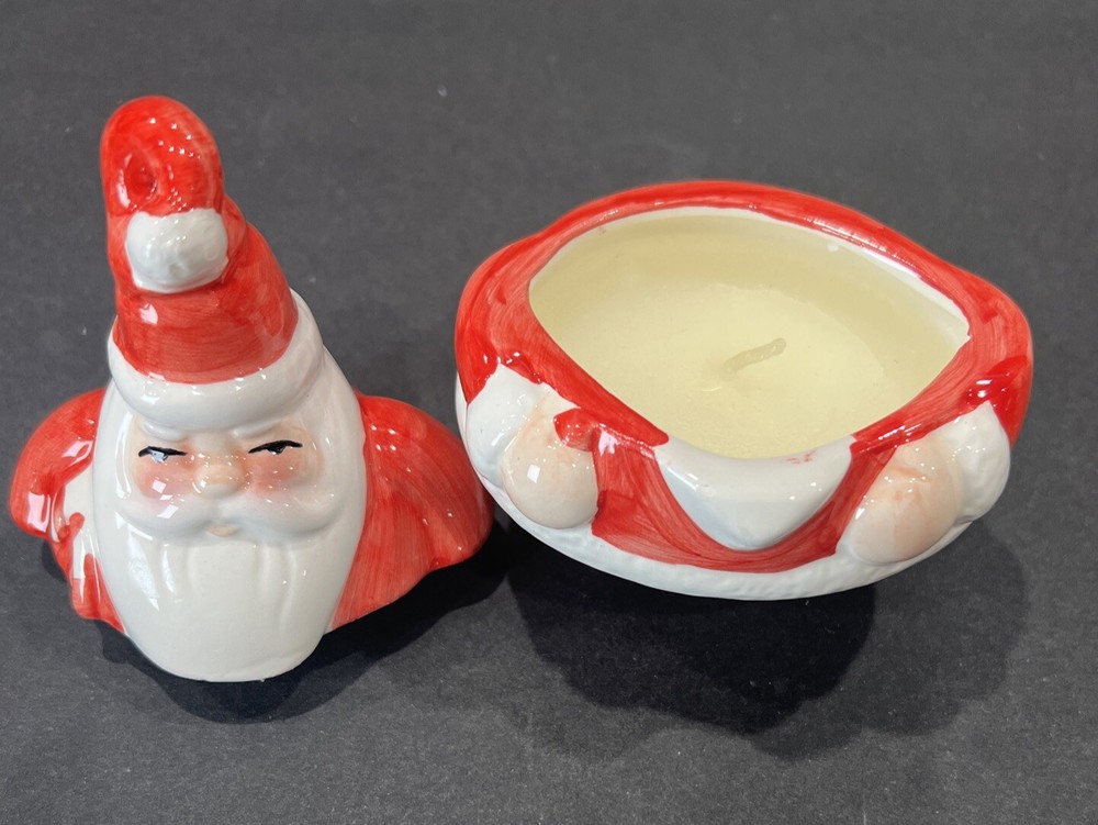 Santa Candle/Trinket & Lid (New)