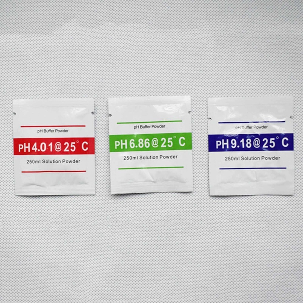 15 PCS PH BUFFER SOLUTION POWDER PRECISE CALIBRATION - pH 4.01 / 6.86 / 9.18 New