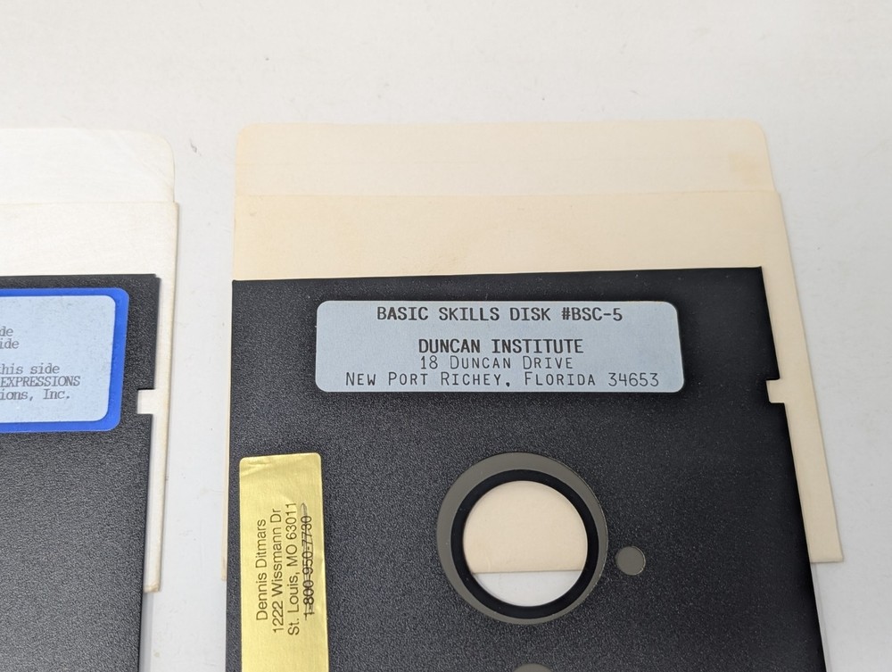 Apple II Basic Skills Disk Duncan Institute Software Hi Tech Expressions Print 2