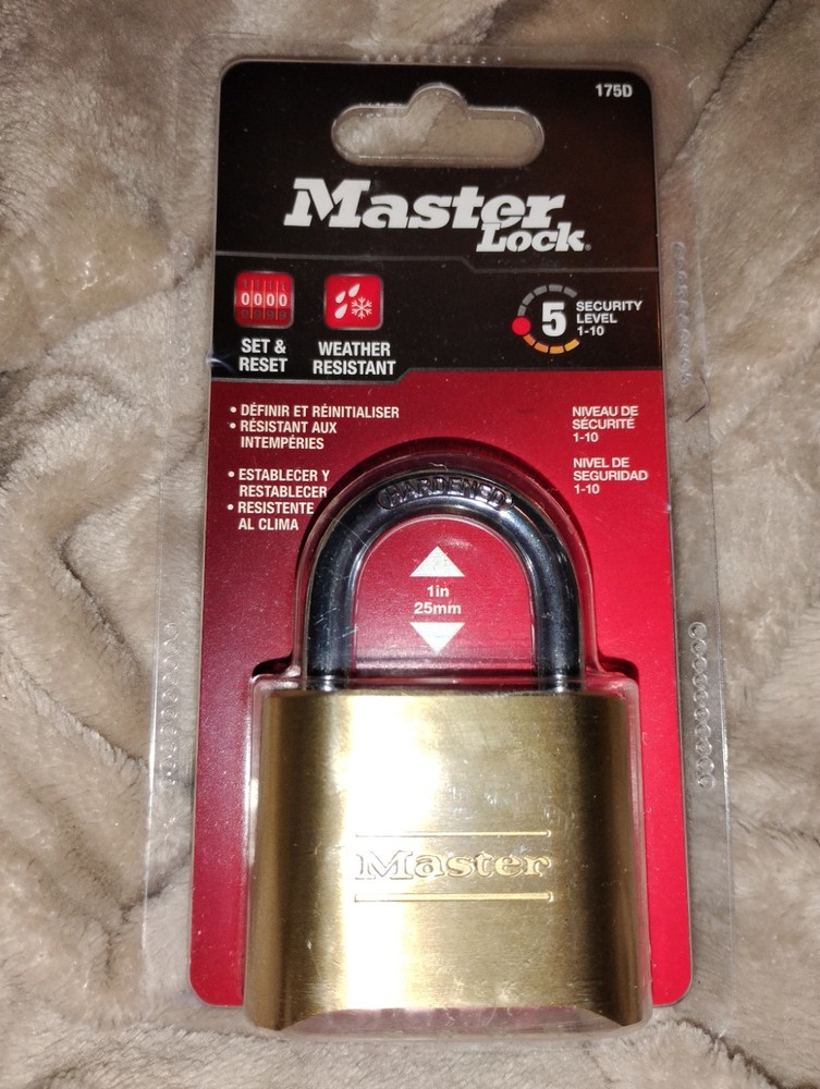 Master Lock Resettable Combination Padlock Model 175D * New In Package!