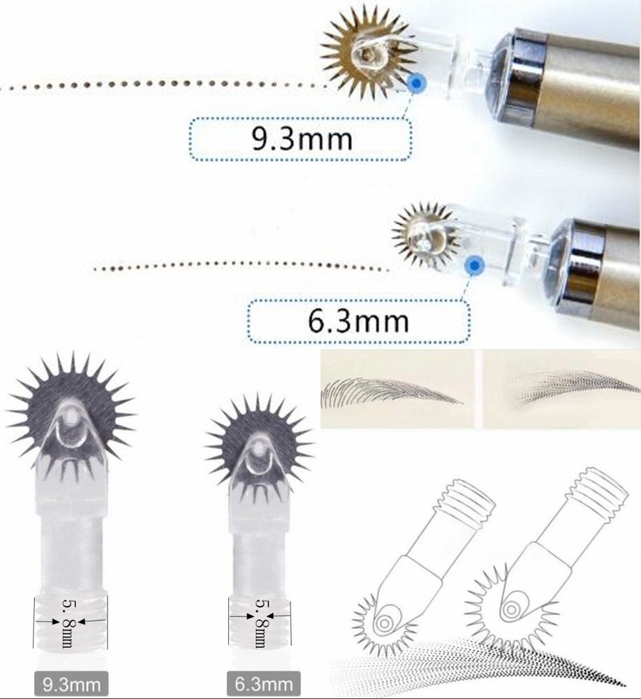 Disposable Eyebrow Permanent Makeup Tattoo Microblading PMU Serrated Gear Needle