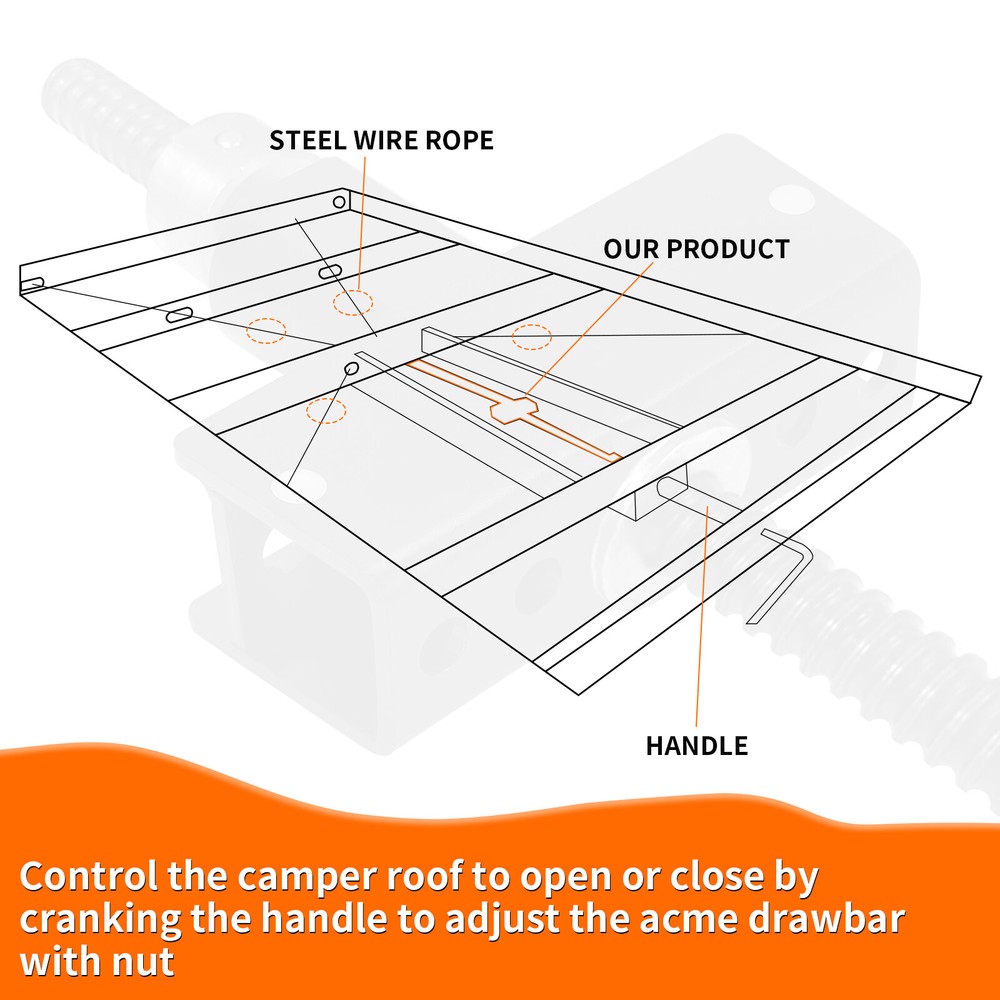 For Coleman Fleetwood Pop Up Camper Acme Drawbar Nut & Rod Kit Whiffle Tree 6731