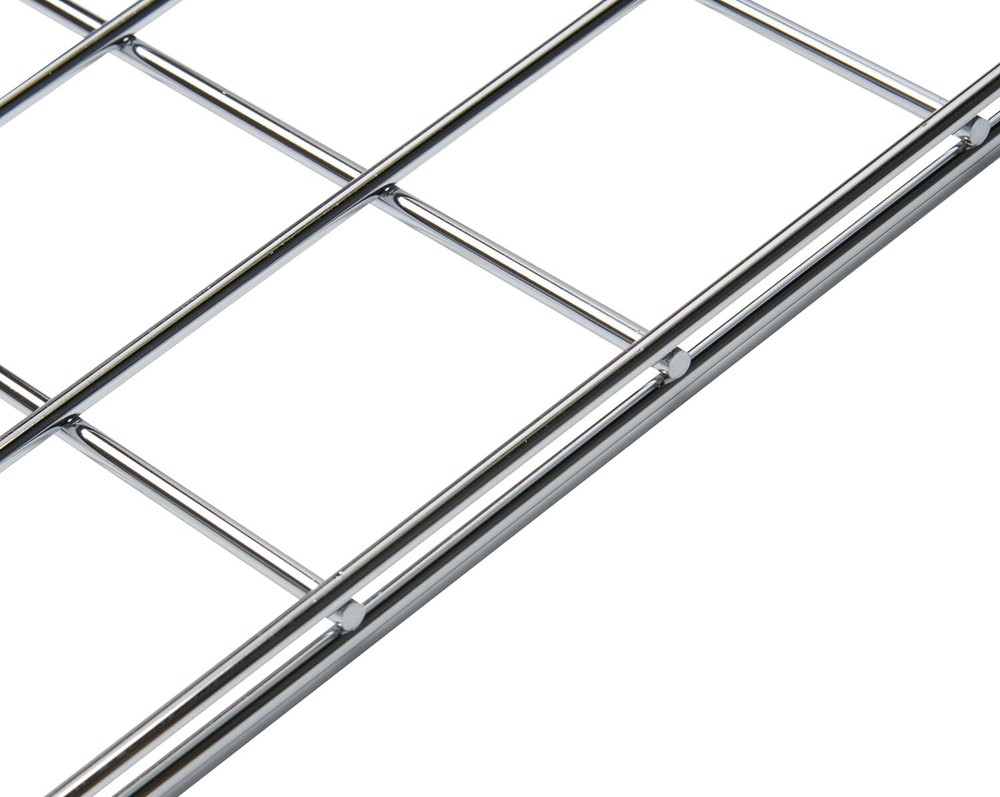Wire Grid Panel 2' x 4' Chrome Retail Display Craft Gridwall Double Wire Sides