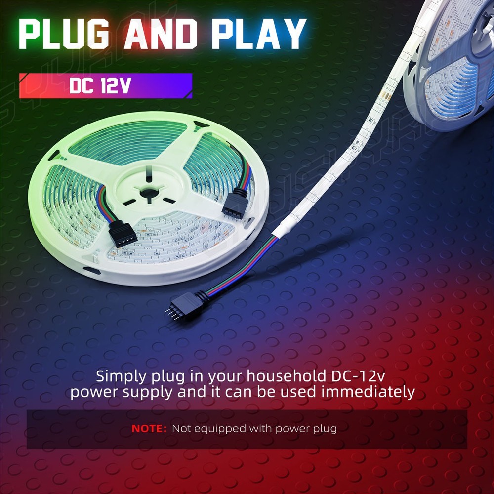 Boat Accessories 12V Light Strip RGB Waterproof LED Light 5M+Remote Control Kit