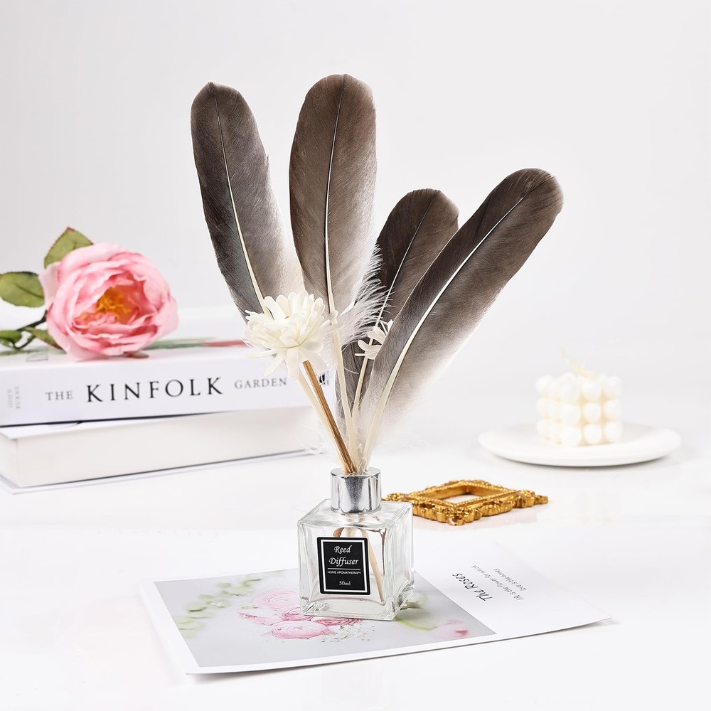 120pcs Natural Pheasant Feathers Bulk Spotted Feathers 10 Styles Mixed Feathe...