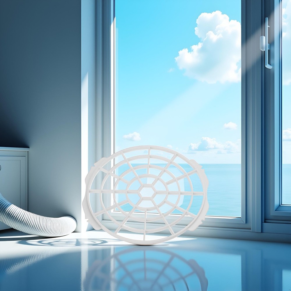 White Window Adaptor Filter Screen Window Exhaust Hose Interface for Portable...