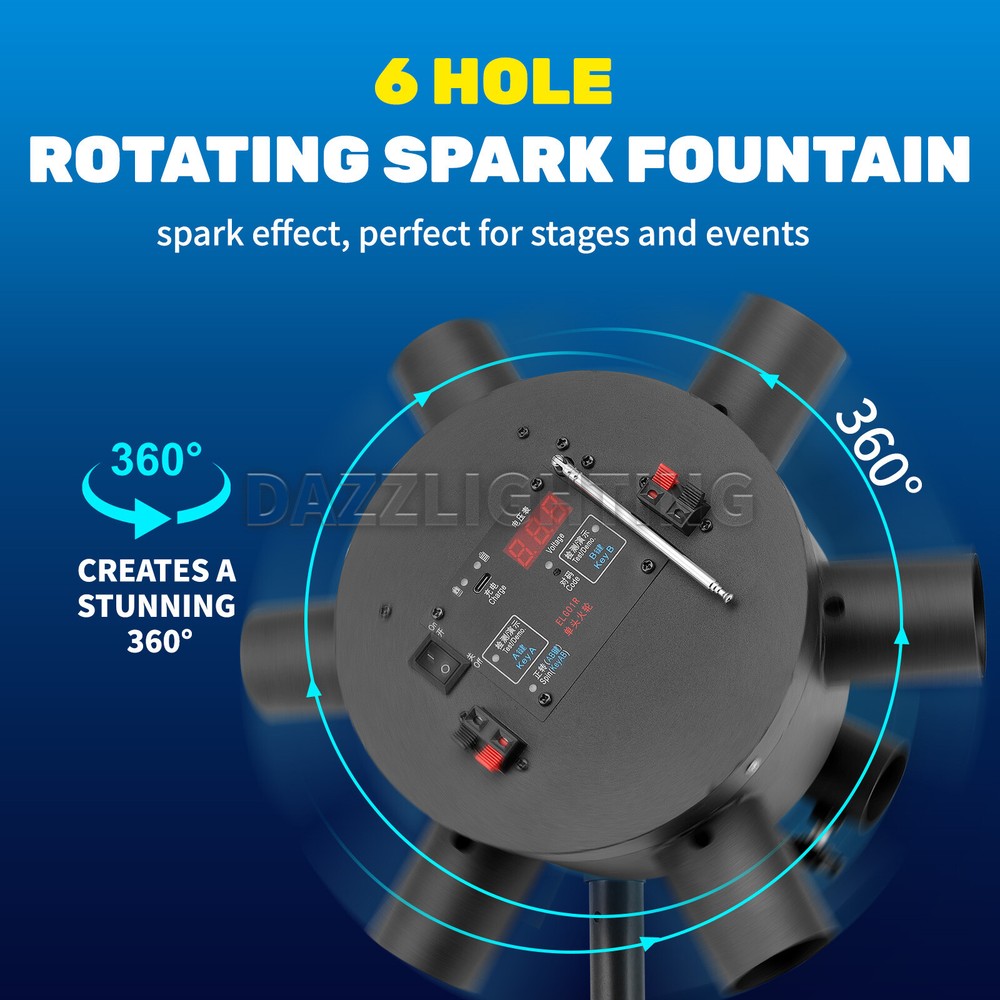 Rotation Cold Spark Firework Machine Sparkler Effect with Stand Wedding Stage