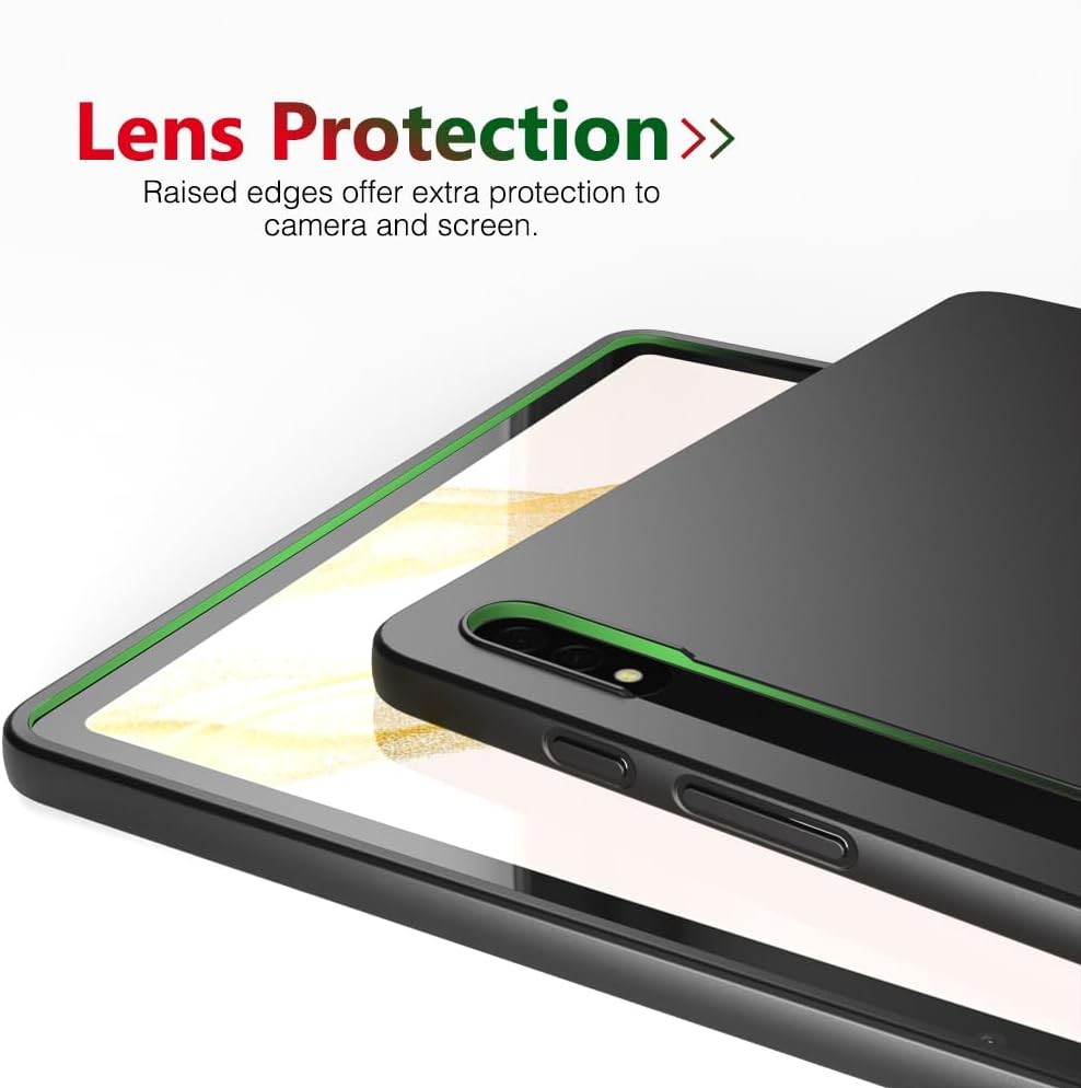 Black Soft and Thin Protective Case for 12.4 Inch Galaxy Tab S8 Plus