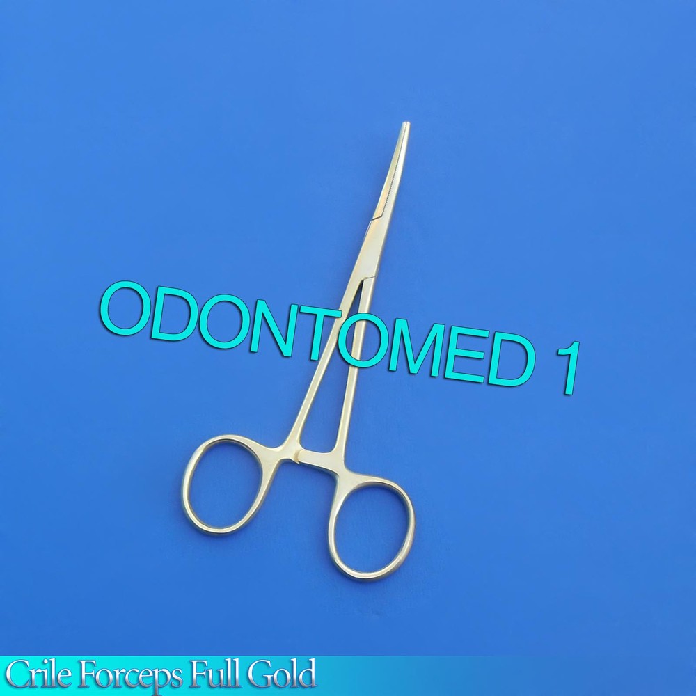 3 Crile Forceps 5.5" Curved Full Gold surgical Instruments