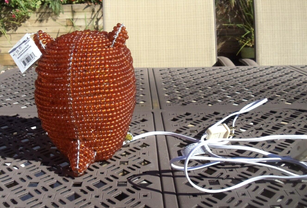 Beaded land: Owl nightlight