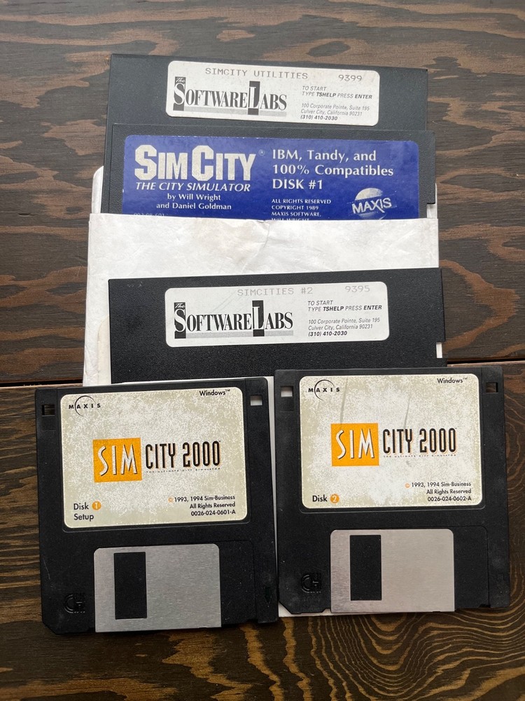 Simcity  Floppy Disk Lot (UNTESTED)